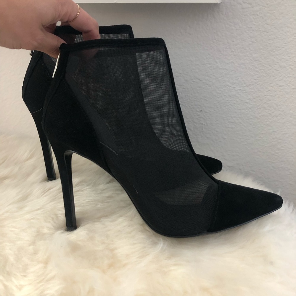 Charles David Heeled mesh bootie boots 7.5 black
